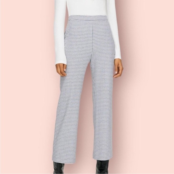 ARITZIA WILFRED Kick Flare Gingham Pants Size 2 - Picture 1 of 12